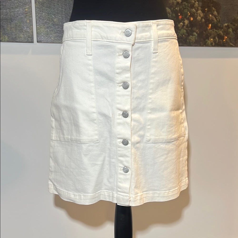 NWT J. Crew Denim Button-Front Skirt